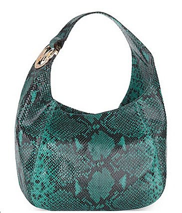 MICHAEL Michael Kors Fulton Shoulder Bag Handbag Python Medium AQUA 30S01FTL2E