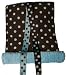 Vintage-style Blue & Chocolate Polka Dot Baby Boy Changing Pad