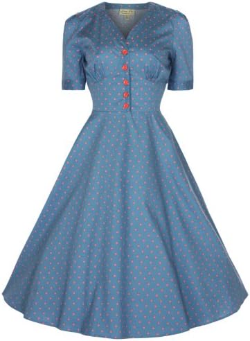 Lindy Bop Women's Ionia Vintage 1950's Rockabilly Pinup Flared Tea Dress