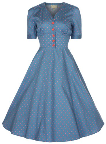 Lindy Bop Women's Ionia Vintage 1950's Rockabilly Pinup Flared Tea Dress