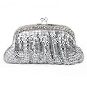 Sequin Clutch, Silver Evening Handbag, Gift Idea