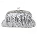 Sequin Clutch, Silver Evening Handbag, Gift Idea
