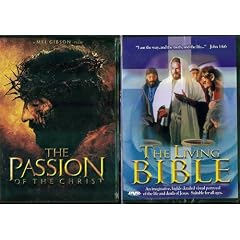 The Passion of the Christ & The Living Bible (Blue Cover)- 2 Seperate Christian DVDs in Set
