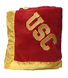 Pickles Embroidered Fleece Baby Blanket with Satin Trim, University of Southern California
