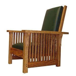 Arts and Crafts Style Morris Chair - Oak Spindel Light