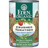 Eden Organic Crushed Tomatoes with Sweet Basil, 15-Ounce Cans (Pack of 12)