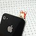 Adorable White Panty Hanging Little Red Fox Cat Dust Plug 3.5mm Phone Accessory Cell Phone Plug iPhone Dust Plug Samsung Plug Phone Charm Headphone Jack Earphone Cap Ear Cap Dust Plug