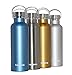 TOPOKO 25 oz Stainless Steel Vacuum Insulated Water Bottle, Keeps Drink Cold up to 24 Hours & Hot up to 12 Hours, Leak Proof and Sweat Proof. Large Capacity Sports Bottle (Silver)