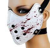 Bloody White Motorcycle Face Mask Horror