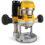 DEWALT DW618PK 12-Amp 2-1/4-HP Plunge and Fixed Base Variable Speed Router Kit with 1/4-Inch and 1/2-Inch Collets