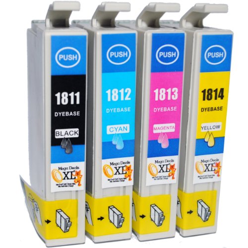 Compatible Epson Expression XP-202 Ink Cartridges 1X Black 1X Cyan 1X Magenta 1X Yellow (4-Pack)