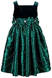 Sweet Heart Rose Girls 7-16 Velvet And Textured Taffeta Dress,Green,12