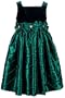 Sweet Heart Rose Girls 7-16 Velvet And Textured Taffeta Dress,Green,12