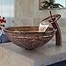 VIGO Golden Greek Glass Vessel Bathroom Sink and Waterfall Faucet with Pop Up, Oil Rubbed Bronze