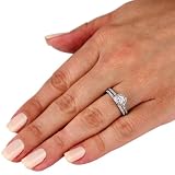 51m5HiD3fwL. SL160  1/2ct Pave Diamond Bridal Engagement Ring Set in 14k White Gold ( GH I1 )