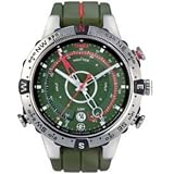 Timex 49705 Men's Analog Round Stainless Steel Case Tide, Temperature and Compass Watch with Comfortable Silicone Strap
