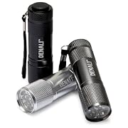 Denali Super Bright 9-LED Heavy-Duty Compact Aluminum Flashlight, 3-Pack