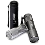 Denali Super Bright 9-LED Heavy-Duty Compact Aluminum Flashlight, 3-Pack