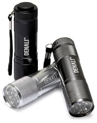 Cheap Product Denali Super Bright 9-LED Heavy-Duty Compact Aluminum Flashlight, 3-Pack