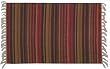 100% Cotton Flat Weave Rust and Green Rug Striped 2 X 3