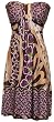 Venetian Stretch Metallic Strapless Holiday Party Cocktail Dress