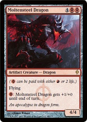 Magic: the Gathering - Moltensteel Dragon - New Phyrexia On Sale