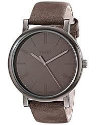 Watch: Timex Unisex T2N795AB Originals Gunmetal-Tone Watch with Grey Genuine Leather Band - Timex Corporation
