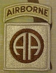 82nd Airborne Desert Patch with Airborne Tab