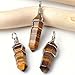 JOVIVI® Rock Crystal Divination Quartz Healing Point Chakra Pendant for Necklace No Chain- Tiger Eye