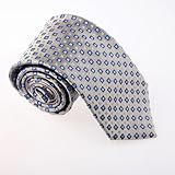 Beige Checkered Woven Silk Tie T8163