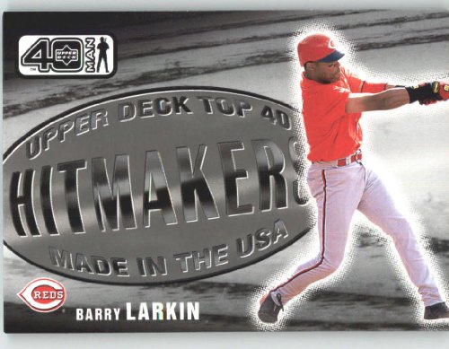 2002 Upper Deck 40-Man #1081 Barry Larkin HM - Cincinnati Reds (Hit Maker) (Baseball Cards)
