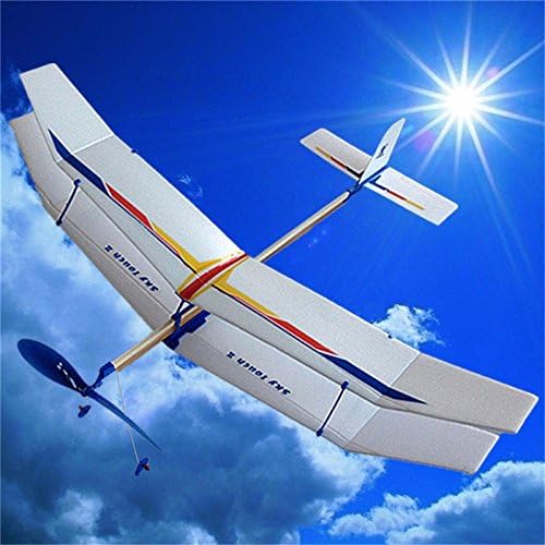 Flying Plane Airplane Fun Model Kids Toy-Glider Rubber Band Elastic Powered
