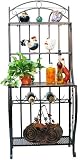 Small Baker Rack w/ Wine and Glass Holders