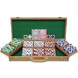 500 11.5G Holdem Poker Chip Set w/Genuine Oak Case