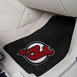 NHL New Jersey Devils Black 2-Piece Carpet Car Mat Set