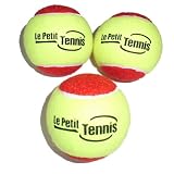 Le Petit Tennis "Slow Bouncer" 36 Yellow/Red Tennis Balls Kids - Pack3 - (Stage 3 Ball - For Playing on 36ft Court)
