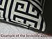 JinStyles Accent Decorative Throw Pillow Cover, Square, Print, Black, 18 x 18, 1 Cover