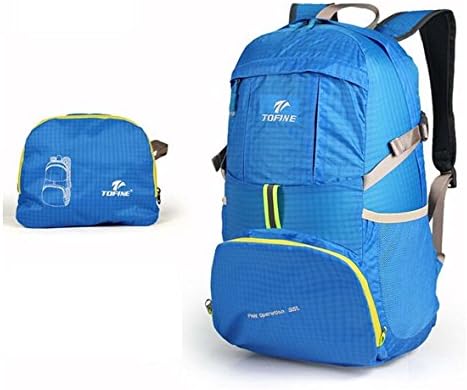 Khnw Lightweight Packable Backpack Hiking Daypack Most Durable Light Backpacks for Men and Women / the Best Foldable Camping Outdoor Travel Biking School Air Travelling Carry on Backpacking (blue)