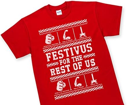 SEINFELD Tv Show Festivus For The Rest of Us CHRISTMAS Ugly Sweater T-SHIRT S-3X Meduim