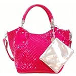 Big Buddha Pink Leather Handbag Ziggy Fuschia Quilted