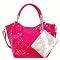 Big Buddha Pink Leather Handbag Ziggy Fuschia Quilted