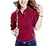 Tortor 1Bacha Women's Gingham Long Sleeve Button Down Plaid Shirt