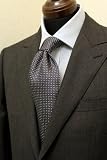 ２０１２春夏モデルＥｒｍｅｎｅｇｉｌｄｏ　Ｚｅｇｎａ（エルメネジルド　ゼニア）　クチュールコレクション　ネクタイ　ネイビー×シルバー小紋[ze-81] モデルコレクション