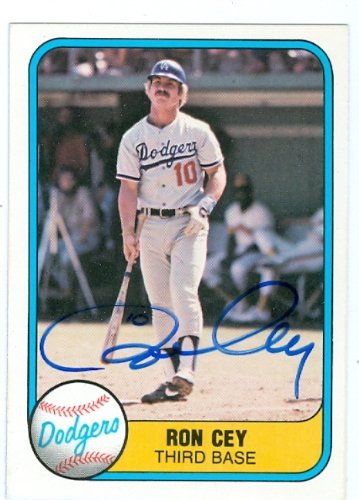 Ron Cey Autographed/Hand Signed MLB Baseball card (Los Angeles Dodgers) 1981 Fleer #126 (67)