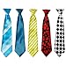 Bundle Monster 5pc Mix Design Boys Formal Wear Pre-Tied Polyester Necktie Set