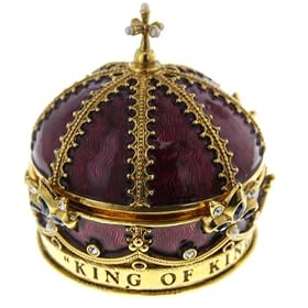King of Kings Lord of Lords Amethyst Hued Crown Rosary Box by Vatican Library Collection