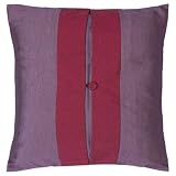 Decorative Handmade Lavender & Mulberry Thai Silk Cushion Cover / Pillow Sham
