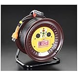 BR76129 三相200Vx30m電工ドラム[過負荷漏電遮断器付]