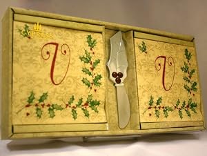 Monogram Holiday Napkin Set - V