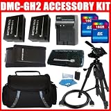Panasonic Lumix DMC-GH2 Camera Accessory Kit Includes (2Pcs) DMW-BLC12 Replacement battery + AC/DC Charger + (2Pcs) 16GB SDHC Memory + Wallet + Memory Reader + Deluxe Case + Tripod + More